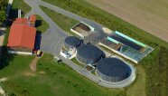 Luftbild Biogasanlage Triesdorf.