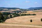 Gemeinsamer Standortfaktor Landwirtschaft - ein langer Talraum mit seitlicher, leicht hängiger Agrarlandschaft mit vielen strukturierenden Heckenelementen