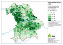 Anteil der überwinternden Zwischenfrüchte vor Sommerungen je Gemeinde auf einer Bayernkarte 