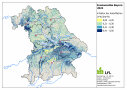 Der K-Faktor von Ackerflächen in Bayern wird in einer Karte mit hoher Auflösung dargestellt