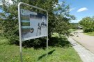 Schautafel Blühflächen auf dem Gelände der LfL in Freising