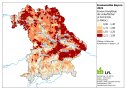 Mittlerer L-Faktor der Ackerflächen je Gemeinde auf einer Bayernkarte