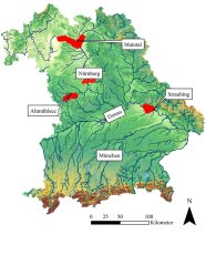 Übersichtskarte (Bayern) der Gebiete mit Gelegebehandlung.