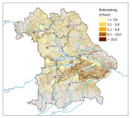 Bodenabtrag der Ackerflächen in Bayern