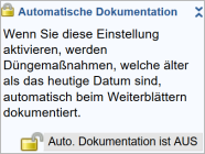 LfL Düngebedarf online: Eingabebutton zur automatischen Dokumentation