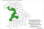 Bayernkarte mit markierten Landkreisen