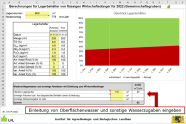 Eingabe des eingeleiteten Wassers im Programm für Gemeinschaftsgüllegruben