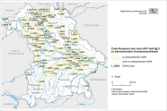Bayernkarte mit eingezeichneten belasteten Grundwasserkörpern
