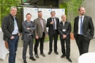 v. r. n. l. Tobias Eschenbacher, Prof. Dr. Gerhard Bellof, Jakob Opperer, Prof. Dr. Markus Reinke, Prof. Dr. Kurt-Jürgen Hülsbergen und Dr. Klaus Wiesinger beim Abendempfang.