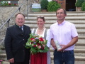 Staatsminister Brunner mit Ehepaar Renner