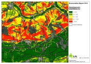 Landschaftsausschnitt Hangneigung