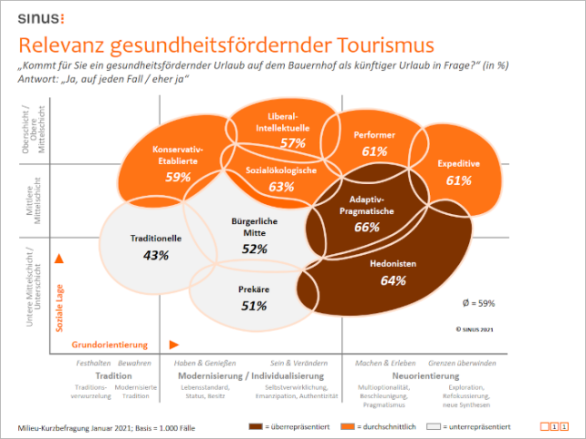 Grafische Darstellung der Sinus-Milieus-Befragung