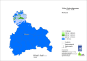 Karte der mittleren Niederschlagssumme in Oberbayern
