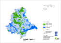 Karte der mittleren Niederschlagssumme in der Oberpfalz