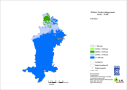 Karte der mittleren Niederschlagssumme in Schwaben