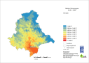 Karte der mittleren Wärmesumme in der Oberpfalz