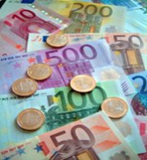 Foto Euro-Münzen und -scheine