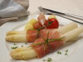 Spargel mit Schinken