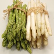 Spargel gebunden weiß/grün