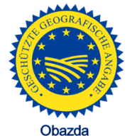 EU-Logo mit Hinweis auf die g.g.A. "Obazda"