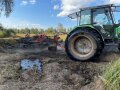 Seitenkreiselschwader im Einsatz auf einer sehr nassen Moorfläche Bayerns.