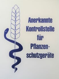 Schild für eine anerkannte Kontrollstelle