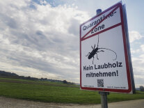 Alb Quarantäneschild Schönebach