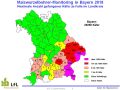 Fangzahlen vom westlichen Maiswurzelbohrer 2018 auf Landkreisebene