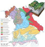 Bayernkarte mit Hydrogeologie