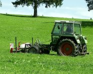 Rotowiper-Gerät zur Ampfer-Bekämpfung im Streichverfahren.