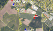 Übersichtskarte der Infoveranstaltung "Hülsenfrüchte in Oberfranken"