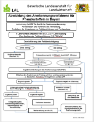 Ablaufdiagramm: Ablaufdiagramm des Anerkennungsverfahrens für Pflanzkartoffeln Bayern