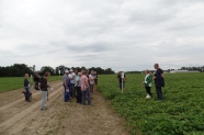 Besuchergruppe am Feldrand