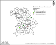 Bayernkarte mit den Standorten der Demobetriebe