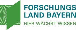 Logo mit dem Schriftzug Forschungsland Bayern - hier wächst Wissen