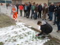 Demonstration eines Gerätes, das mit Heißschaum arbeitet